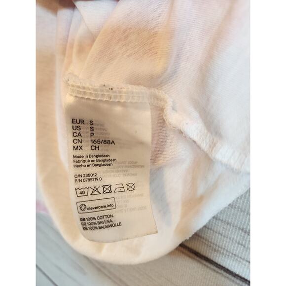 Divided by H&M Ariana Grande Womens Pink White Tie Dye Crew Neck Crop Top Small - Picture 5 of 7